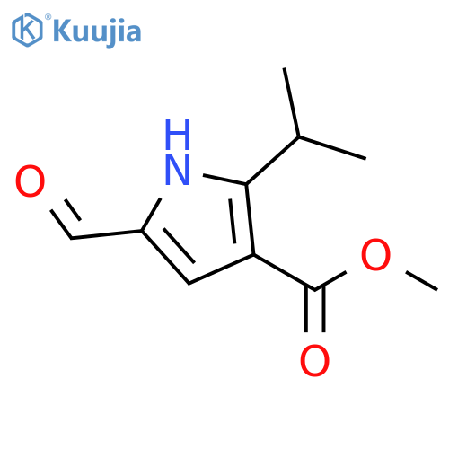 methyl 5-formyl-2-(propan-2-yl)-1H-pyrrole-3-carboxylate structure