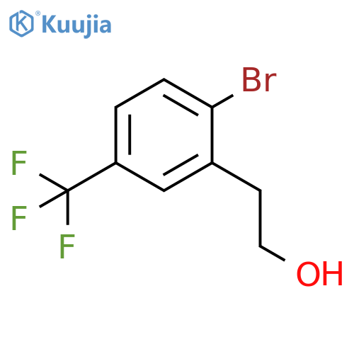 2-2-bromo-5-(trifluoromethyl)phenylethan-1-ol structure