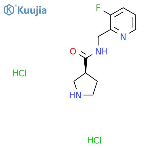 (3S)-N-[(3-Fluoropyridin-2-yl)methyl]pyrrolidine-3-carboxamide dihydrochloride structure
