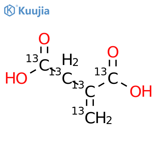 Itaconic acid-13C5 structure