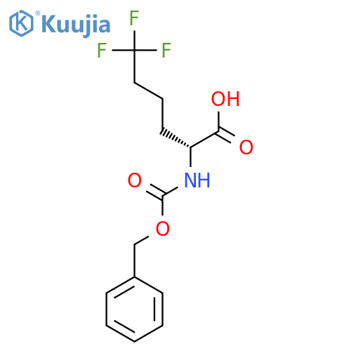 (2R)-2-{[(benzyloxy)carbonyl]amino}-6,6,6-trifluorohexanoic acid structure