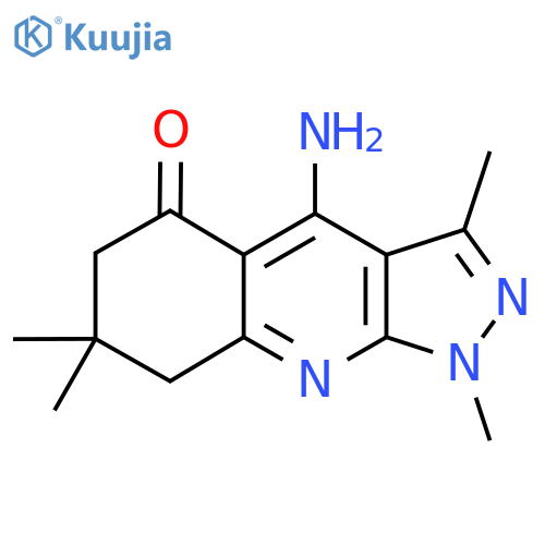 4-Amino-1,3,7,7-tetramethyl-1,6,7,8-tetrahydro-5H-pyrazolo3,4-bquinolin-5-one structure