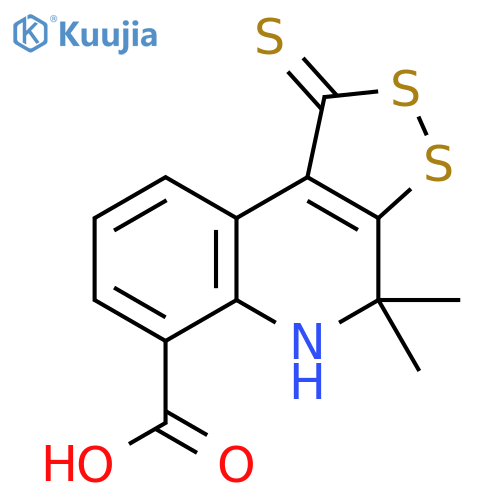 4,4-Dimethyl-1-thioxo-4,5-dihydro-1H-1,2dithiolo3,4-cquinoline-6-carboxylic acid structure