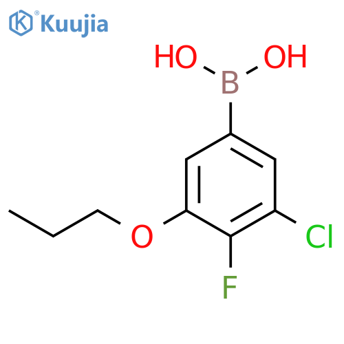 3-Chloro-4-fluoro-5-propoxyphenylboronic acid structure