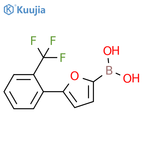 {5-2-(trifluoromethyl)phenylfuran-2-yl}boronic acid structure