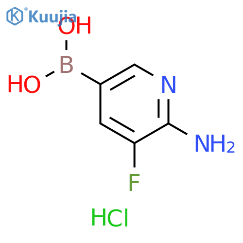 6-Amino-5-fluoropyridine-3-boronic acid hydrochloride structure