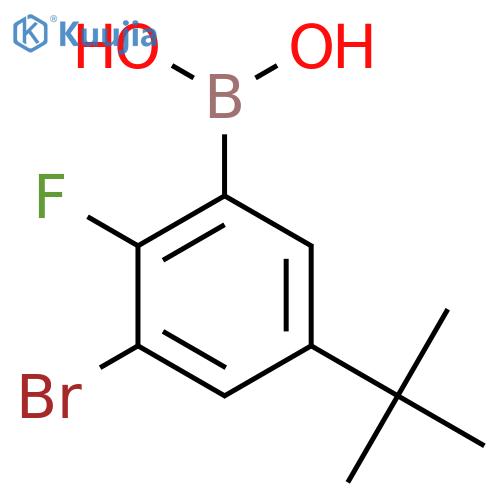 3-Bromo-5-T-butyl-2-fluorophenylboronic acid structure