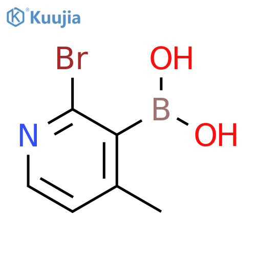 Boronic acid, B-(2-bromo-4-methyl-3-pyridinyl)- structure