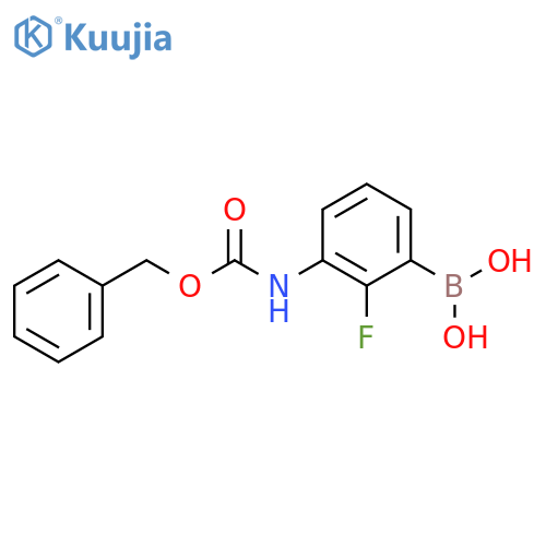3-(Cbz-Amino)-2-fluorophenylboronic acid structure