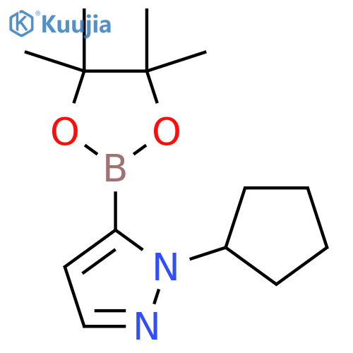 1-Cyclopentyl-1H-pyrazole-5-boronic acid, pinacol ester structure