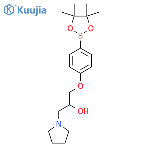 1-(Pyrrolidin-1-yl)-3-(4-(4,4,5,5-tetramethyl-1,3,2-dioxaborolan-2-yl)phenoxy)propan-2-ol structure