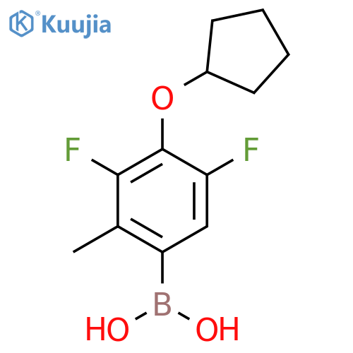 4-(Cyclopentyloxy)-3,5-difluoro-2-methylphenylboronic acid structure