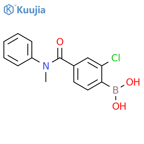 {2-chloro-4-methyl(phenyl)carbamoylphenyl}boronic acid structure