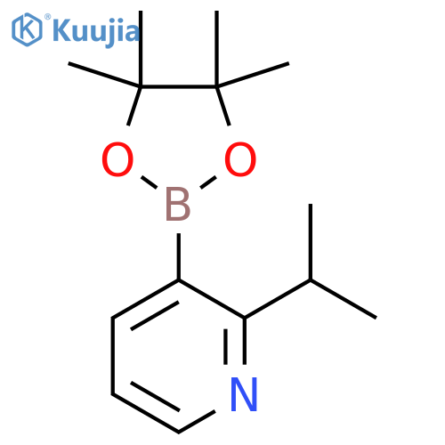 2-(propan-2-yl)-3-(tetramethyl-1,3,2-dioxaborolan-2-yl)pyridine structure