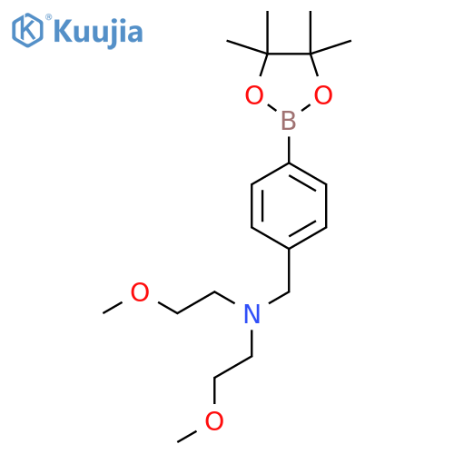 Bis-(2-methoxy-ethyl)-4-(4,4,5,5-tetramethyl-1,3,2dioxaborolan-2-yl)-benzylamine structure