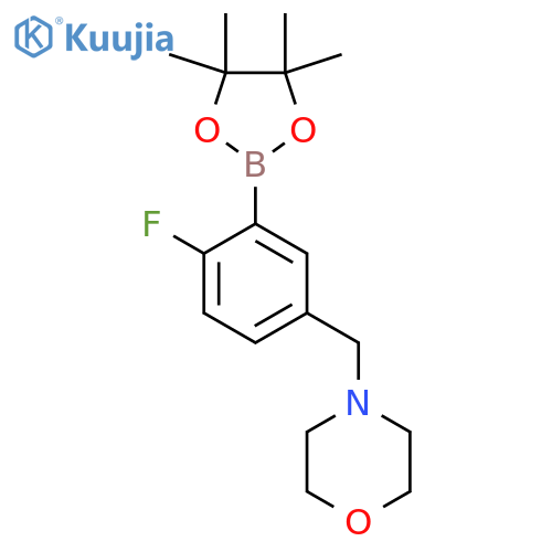 2-Fluoro-5-(morpholinomethyl)phenylboronic acid, pinacol ester structure