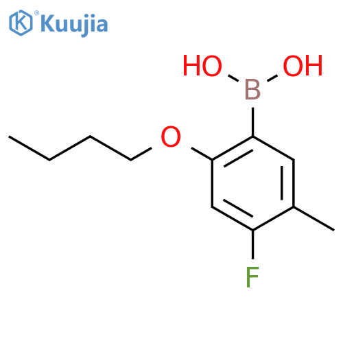 2-Butoxy-4-fluoro-5-methylphenylboronic acid structure