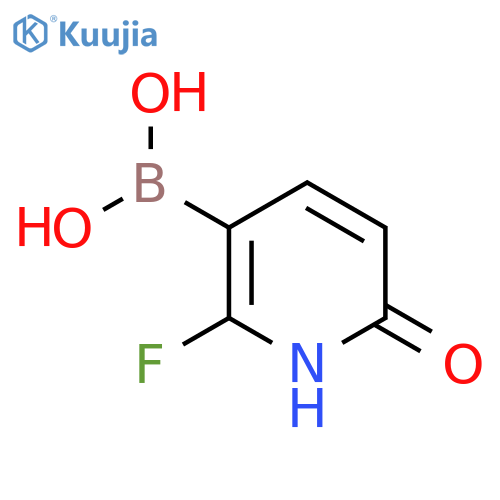 (2-fluoro-6-hydroxypyridin-3-yl)boronic acid structure
