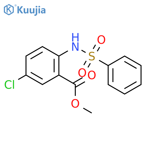 Benzoic acid, 5-chloro-2-[(phenylsulfonyl)amino]-, methyl ester structure