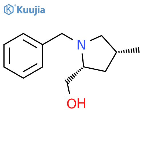 [(2R,4R)-1-benzyl-4-methyl-pyrrolidin-2-yl]methanol structure