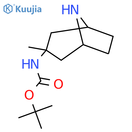 tert-butyl N-(3-methyl-8-azabicyclo[3.2.1]octan-3-yl)carbamate structure