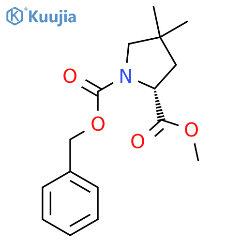 (R)-1-Cbz-4,4-dimethyl-pyrrolidine-2-carboxylic acid methyl ester structure