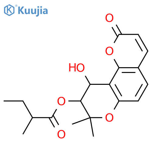 Khellactone; (9S,10S)-form, 9-O-(2ξ-Methylbutanoyl) structure