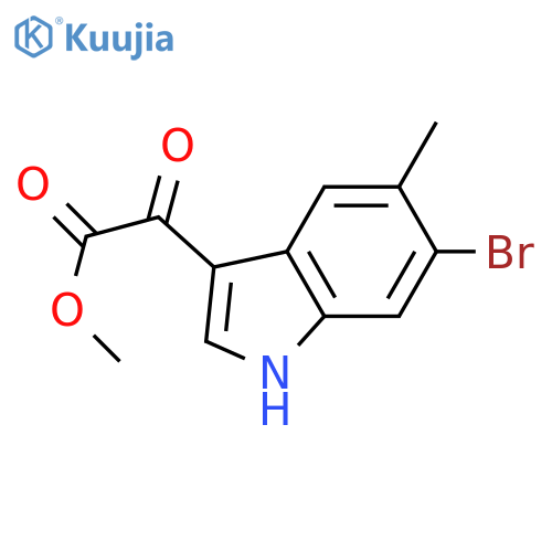Methyl2-(6-Bromo-5-methyl-3-indolyl)-2-oxoacetate structure