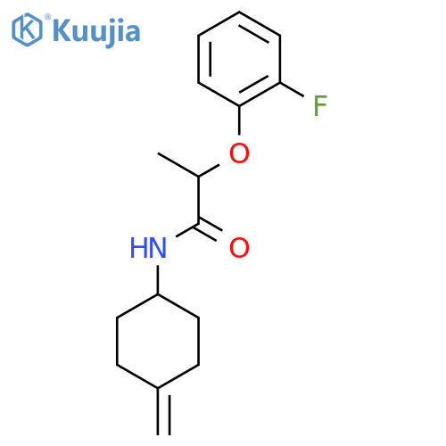 2-(2-fluorophenoxy)-N-(4-methylidenecyclohexyl)propanamide structure