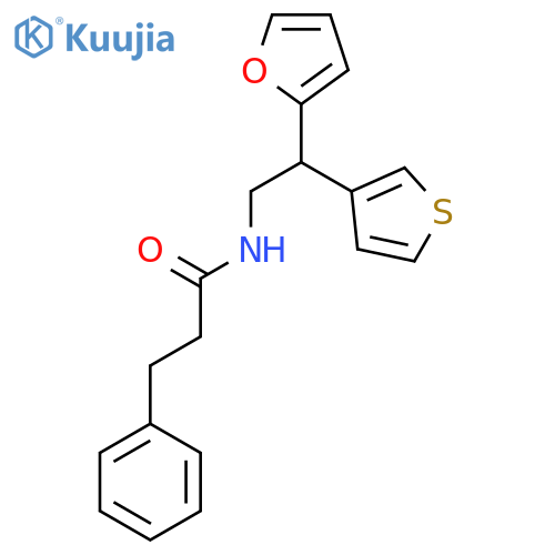 N-[2-(furan-2-yl)-2-(thiophen-3-yl)ethyl]-3-phenylpropanamide structure