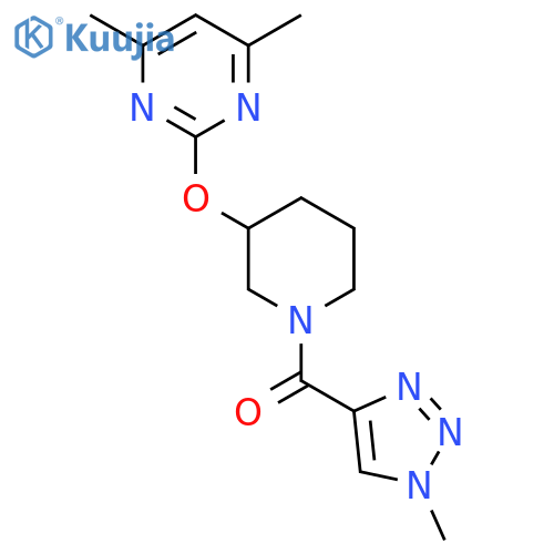 4,6-dimethyl-2-{[1-(1-methyl-1H-1,2,3-triazole-4-carbonyl)piperidin-3-yl]oxy}pyrimidine structure