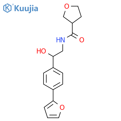 N-{2-4-(furan-2-yl)phenyl-2-hydroxyethyl}oxolane-3-carboxamide structure