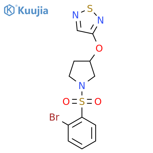 3-{[1-(2-Bromobenzenesulfonyl)pyrrolidin-3-yl]oxy}-1,2,5-thiadiazole structure