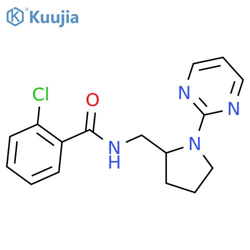 2-chloro-N-{[1-(pyrimidin-2-yl)pyrrolidin-2-yl]methyl}benzamide structure