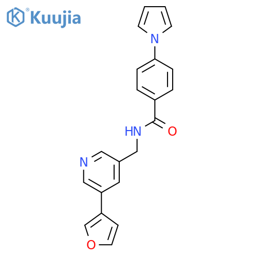 N-{[5-(furan-3-yl)pyridin-3-yl]methyl}-4-(1H-pyrrol-1-yl)benzamide structure