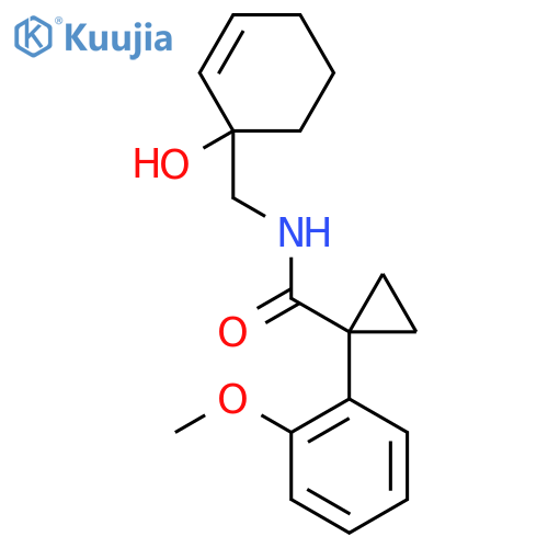 N-[(1-hydroxycyclohex-2-en-1-yl)methyl]-1-(2-methoxyphenyl)cyclopropane-1-carboxamide structure