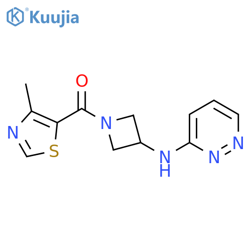 N-1-(4-methyl-1,3-thiazole-5-carbonyl)azetidin-3-ylpyridazin-3-amine structure