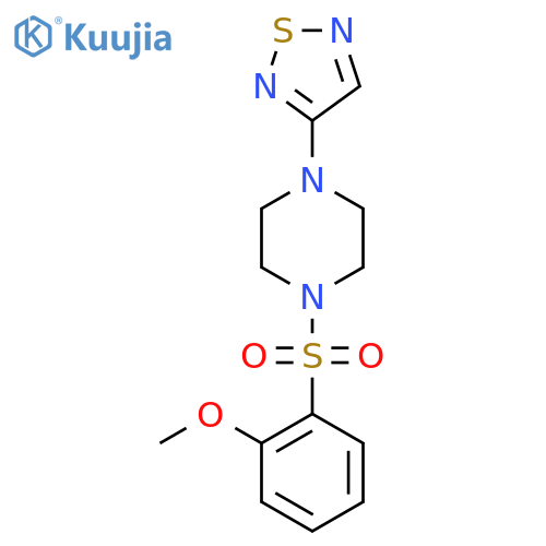 1-(2-methoxybenzenesulfonyl)-4-(1,2,5-thiadiazol-3-yl)piperazine structure