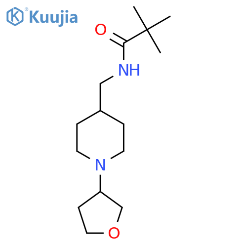2,2-dimethyl-N-{1-(oxolan-3-yl)piperidin-4-ylmethyl}propanamide structure