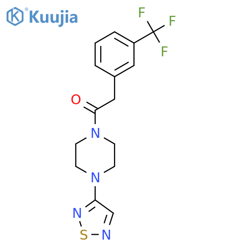 1-4-(1,2,5-thiadiazol-3-yl)piperazin-1-yl-2-3-(trifluoromethyl)phenylethan-1-one structure