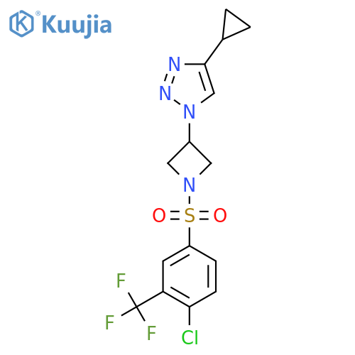1-{1-4-chloro-3-(trifluoromethyl)benzenesulfonylazetidin-3-yl}-4-cyclopropyl-1H-1,2,3-triazole structure