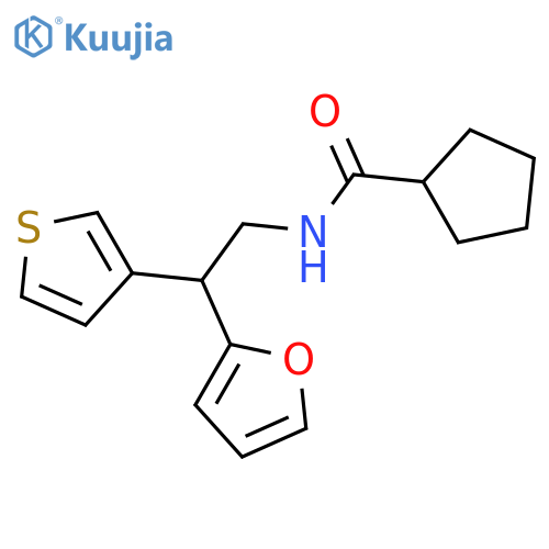 N-[2-(furan-2-yl)-2-(thiophen-3-yl)ethyl]cyclopentanecarboxamide structure