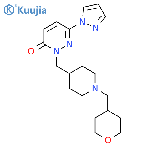 2-({1-[(oxan-4-yl)methyl]piperidin-4-yl}methyl)-6-(1H-pyrazol-1-yl)-2,3-dihydropyridazin-3-one structure