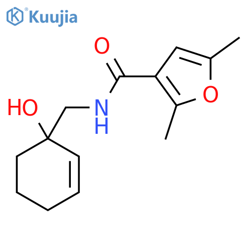 N-[(1-hydroxycyclohex-2-en-1-yl)methyl]-2,5-dimethylfuran-3-carboxamide structure