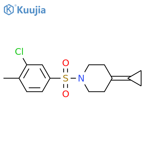 1-(3-chloro-4-methylbenzenesulfonyl)-4-cyclopropylidenepiperidine structure