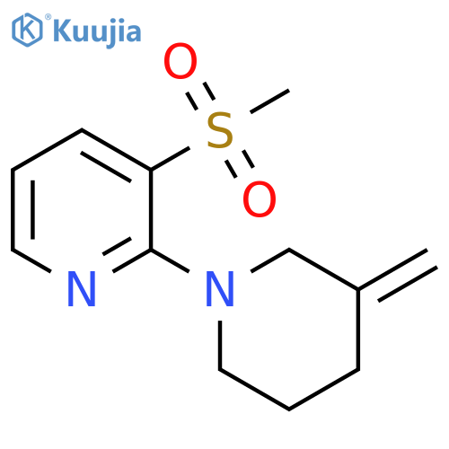 3-methanesulfonyl-2-(3-methylidenepiperidin-1-yl)pyridine structure