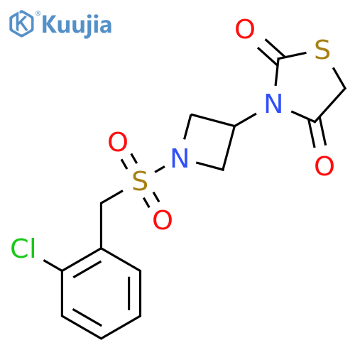 3-(1-((2-Chlorobenzyl)sulfonyl)azetidin-3-yl)thiazolidine-2,4-dione structure