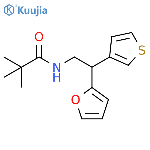 N-[2-(furan-2-yl)-2-(thiophen-3-yl)ethyl]-2,2-dimethylpropanamide structure
