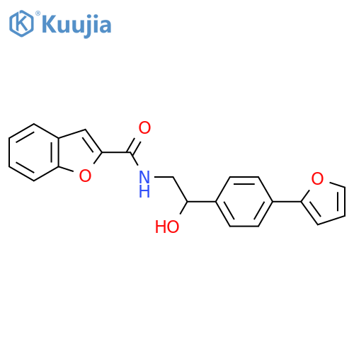 N-{2-4-(furan-2-yl)phenyl-2-hydroxyethyl}-1-benzofuran-2-carboxamide structure