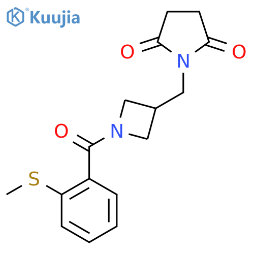 1-({1-2-(methylsulfanyl)benzoylazetidin-3-yl}methyl)pyrrolidine-2,5-dione structure